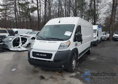 2022 Ram Promaster 3500 Cargo Van High Roof 159 Wb Ext from USA, damaged, VIN 3C6MRVJG7NE124238